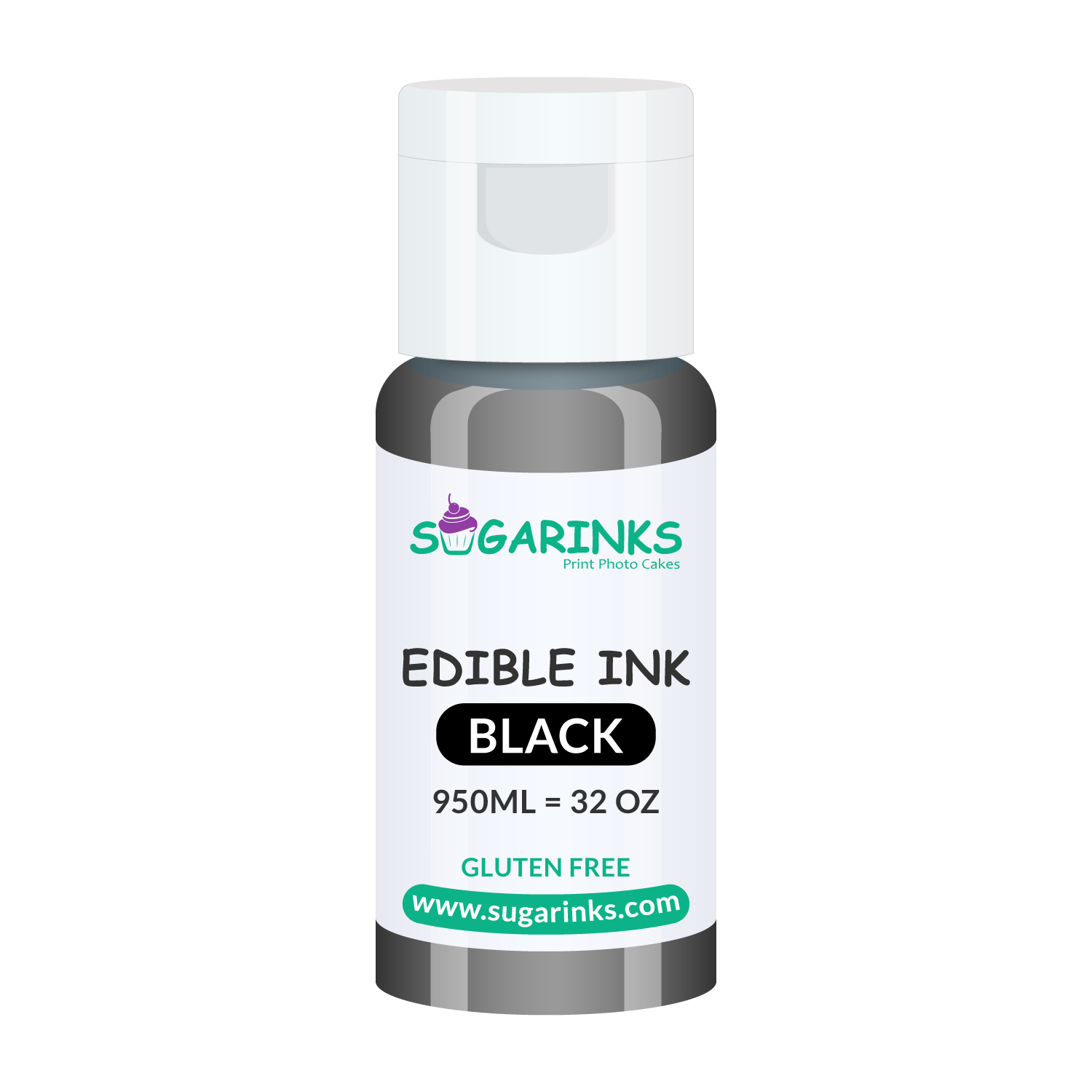Sugarinks Edible Ink Refill for Epson Edible Printers (950ml/32Oz) – Black