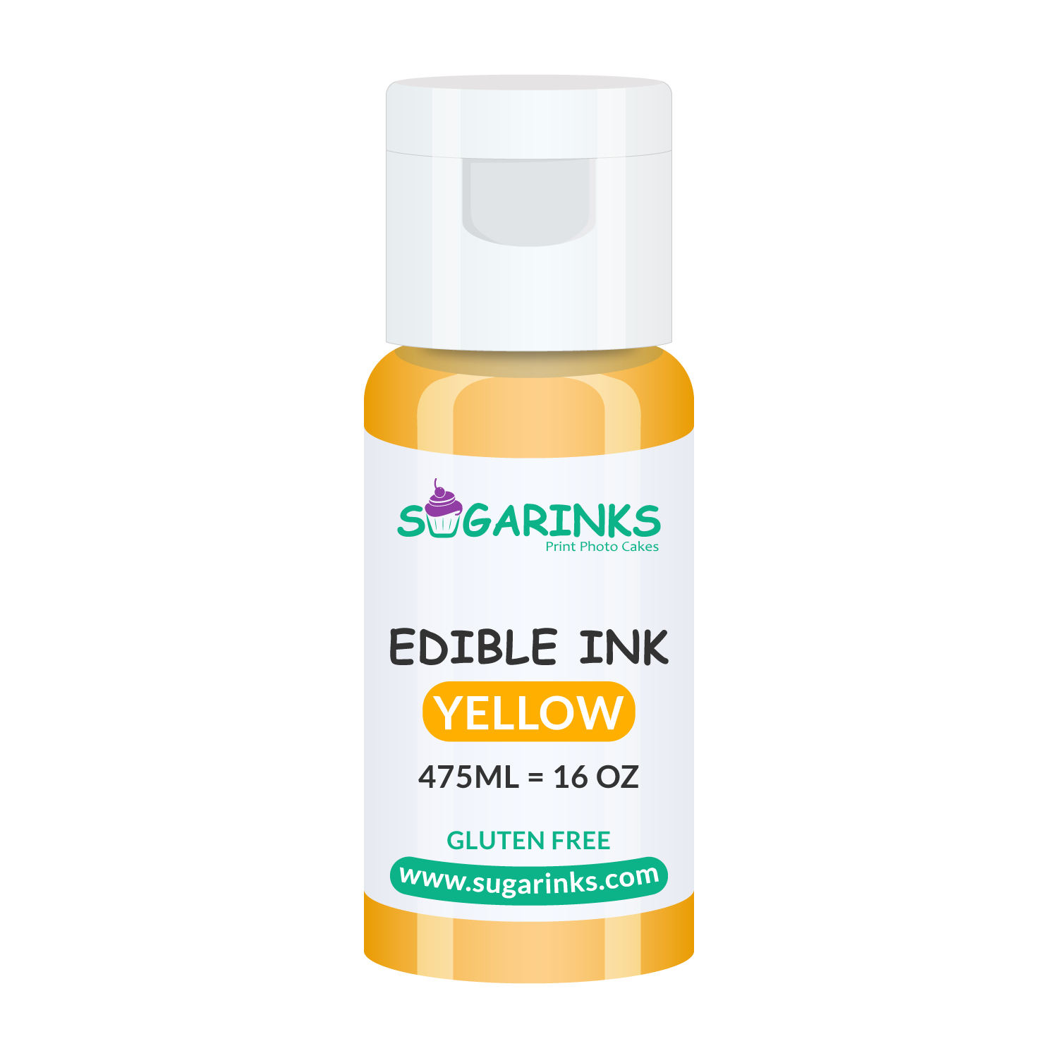 Sugarinks Edible Ink Refill for Canon Edible Printers (475ml/16Oz) – Yellow