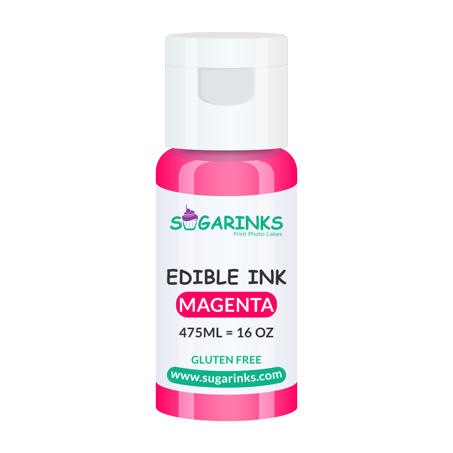 Sugarinks Edible Ink Refill for Canon Edible Printers (475ml/16Oz) – Magenta
