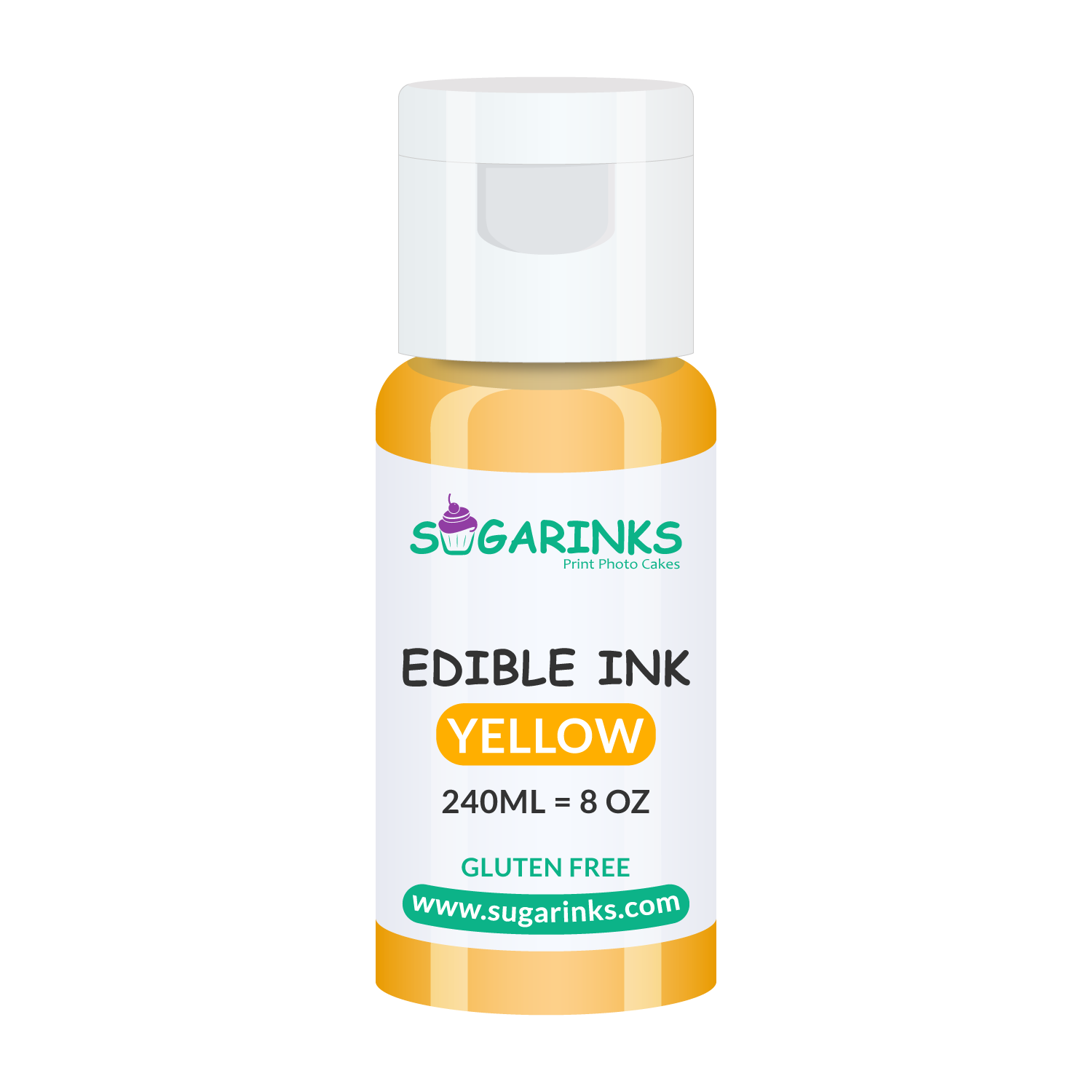 Sugarinks Edible Ink Refill for Canon Edible Printers (240ml/8Oz) – Yellow