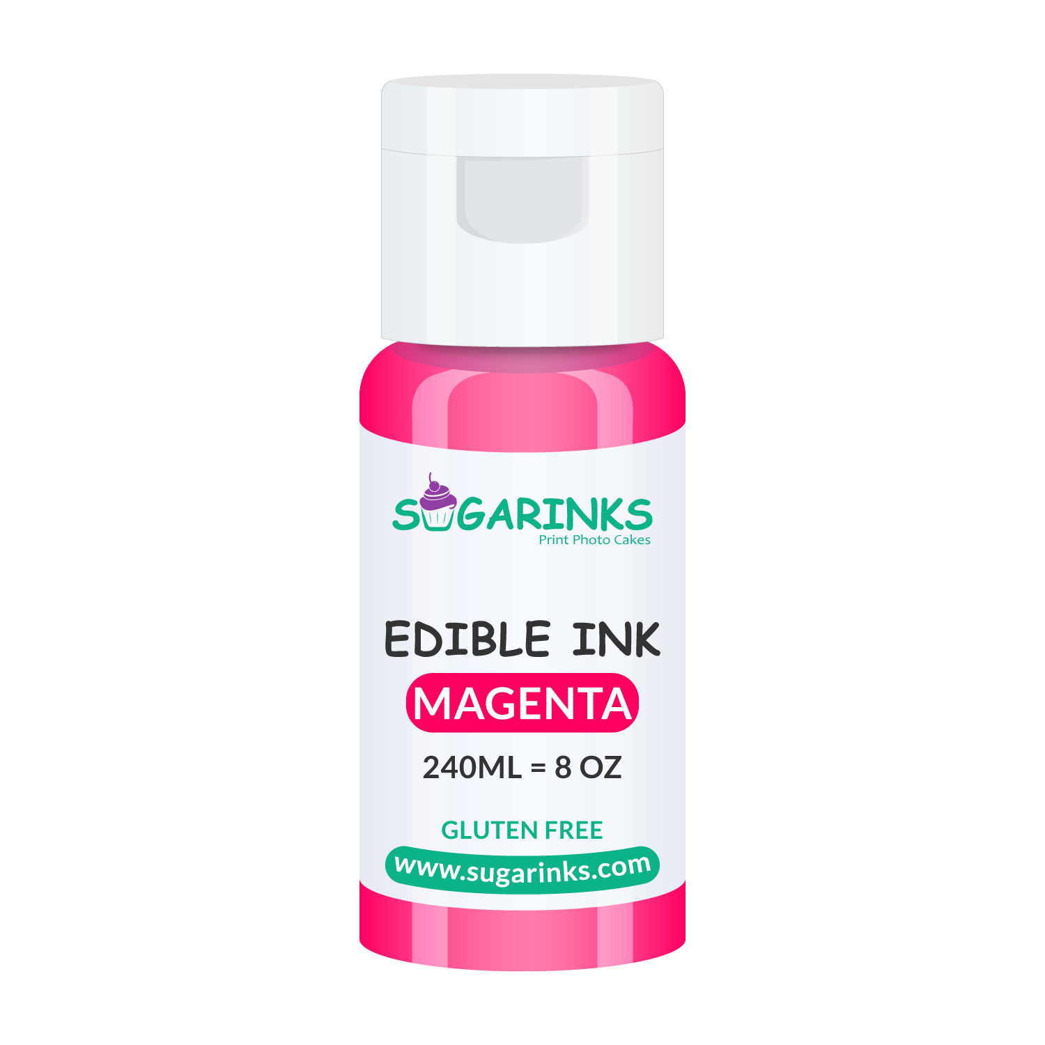 Sugarinks Edible Ink Refill for Epson Edible Printers (240ml/8Oz) – Magenta