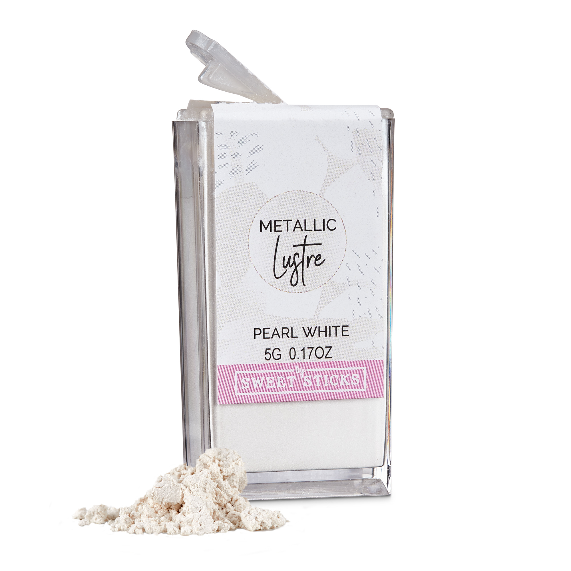 Edible Lustre Dust Metallic Pearl White 5 Grams Cake Dust By Sweet Sticks