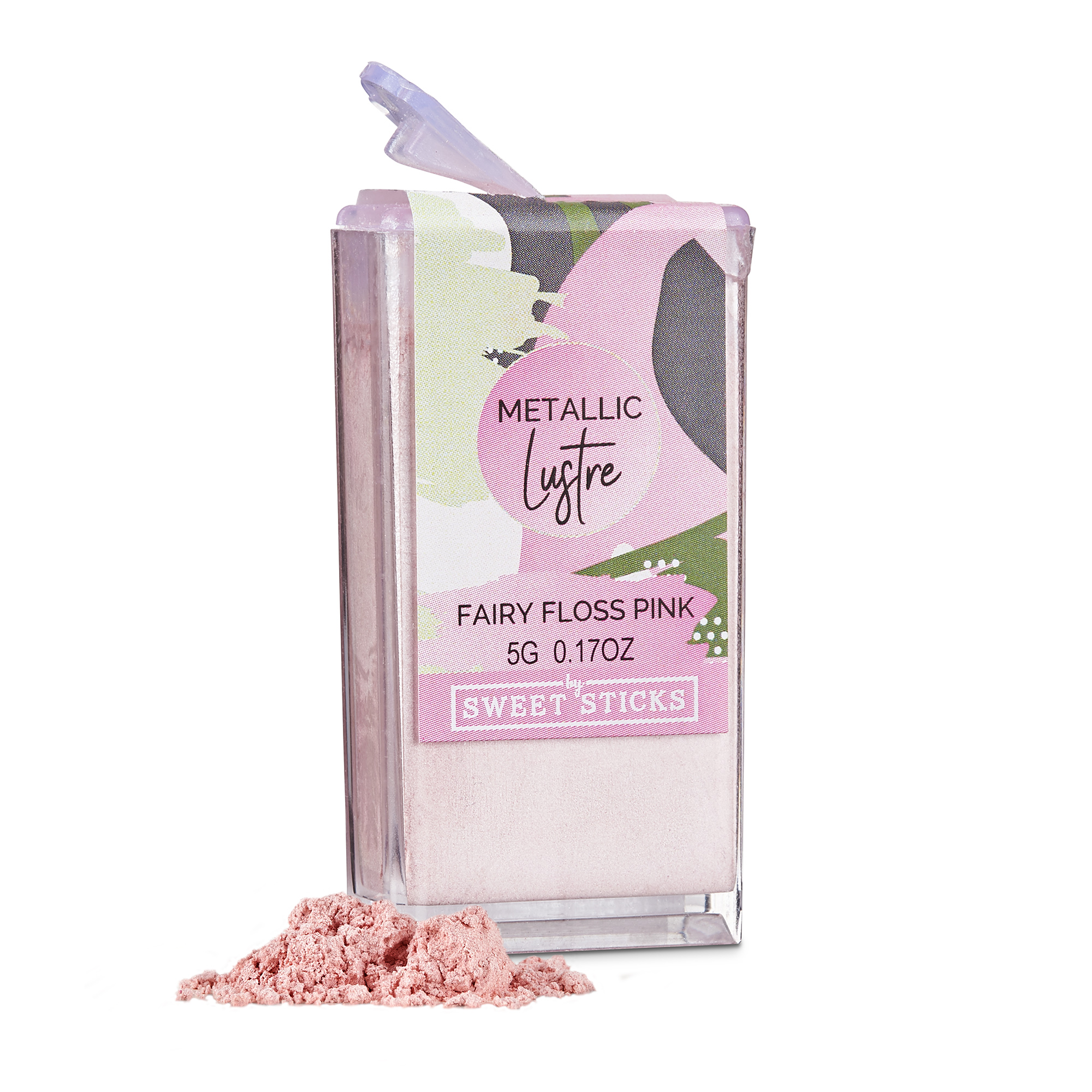 Edible Lustre Dust Metallic Fairy Floss Pink 5 Grams Cake Dust By Sweet Sticks