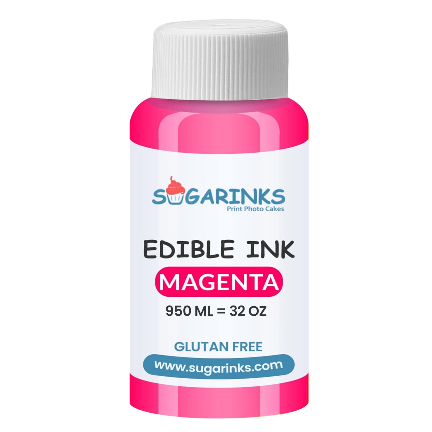 Sugarinks Edible Ink Refill for Canon Edible Printers (950ml/32Oz) – Magenta