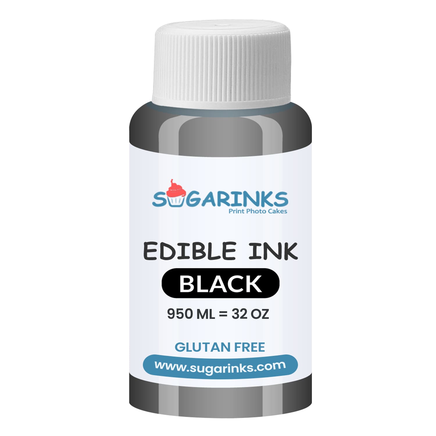 Sugarinks Edible Ink Refill for Canon Edible Printers (950ml/32Oz) – Black